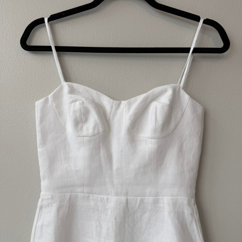 Reformation Porto White Linen Dress in Size XS US 0 - Picture 5 of 7